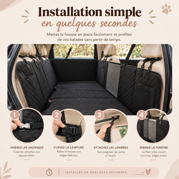 Housse de protection voiture pour chien - BaladeCanin+™ 🐶