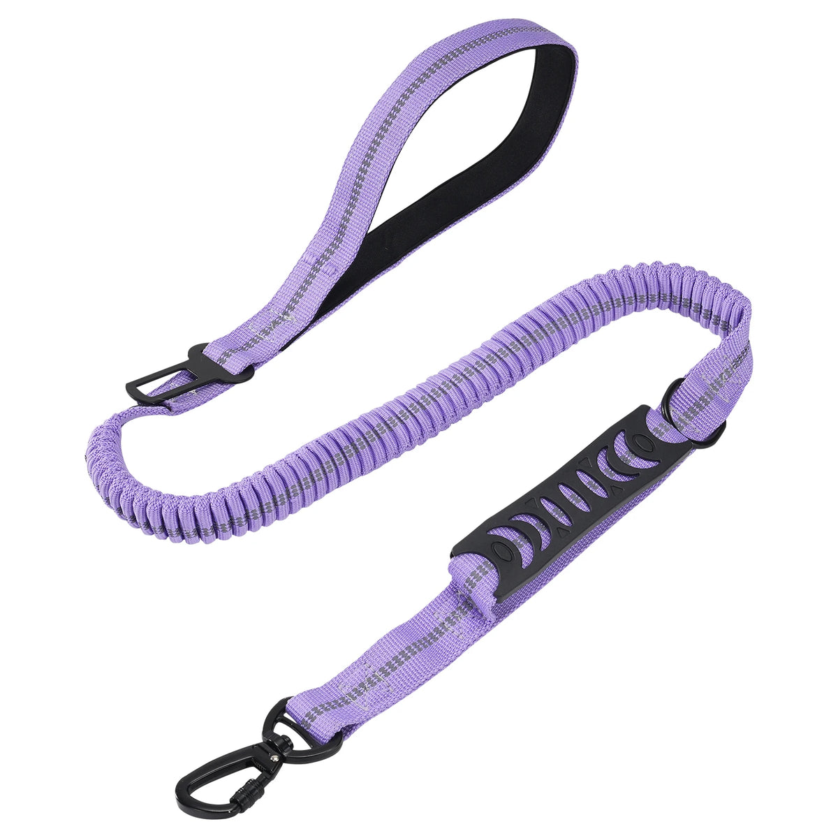 BaladeCanin™ | Laisse extensible avec attache  de sécurité adaptable aux clips de ceinture de voiture.