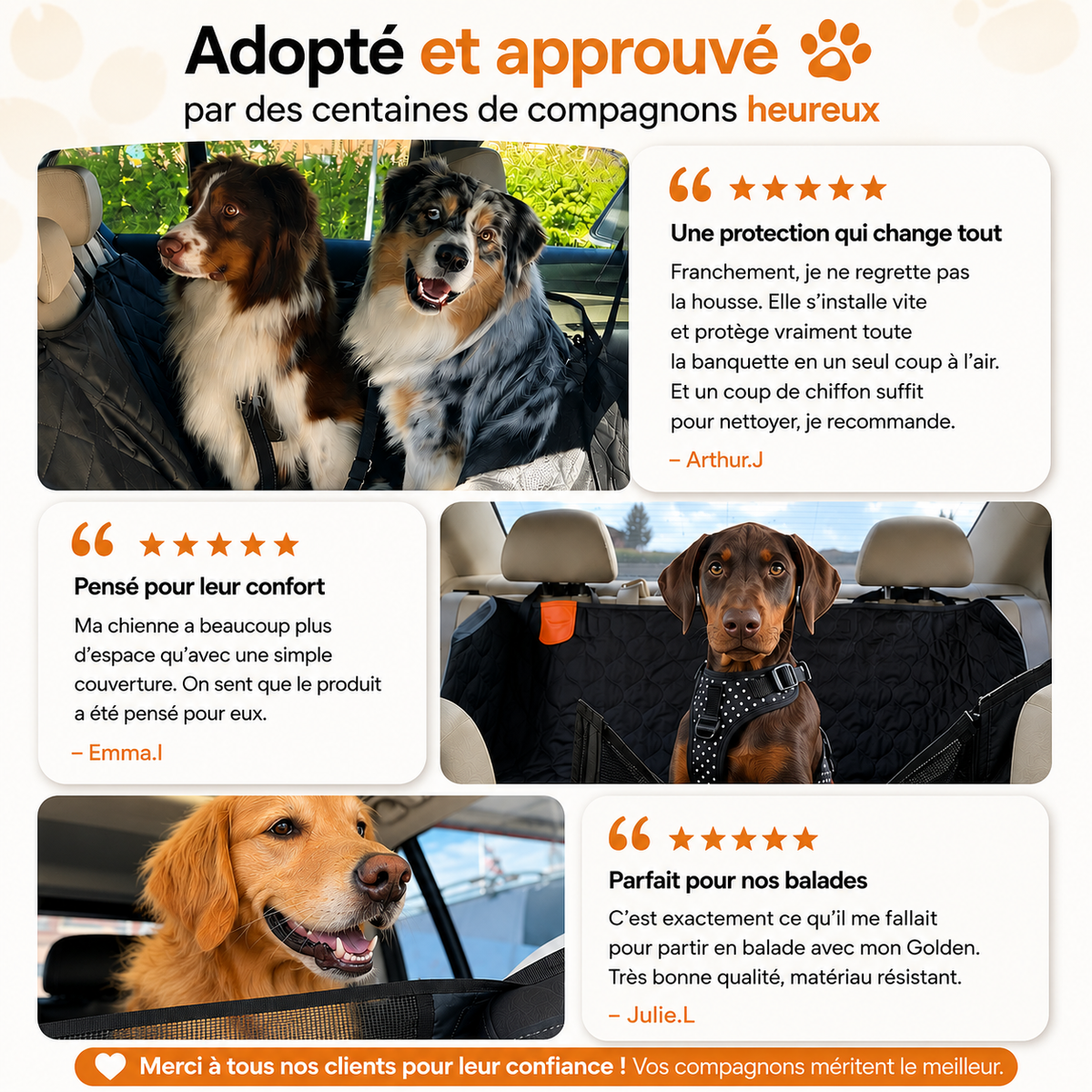 Housse de protection voiture pour chien - BaladeCanin+™ 🐶