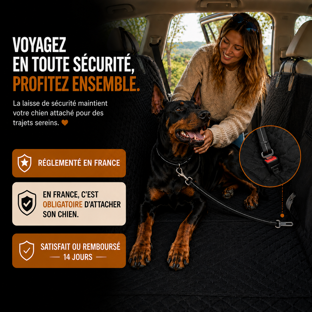 Housse de protection voiture pour chien - BaladeCanin+™ 🐶