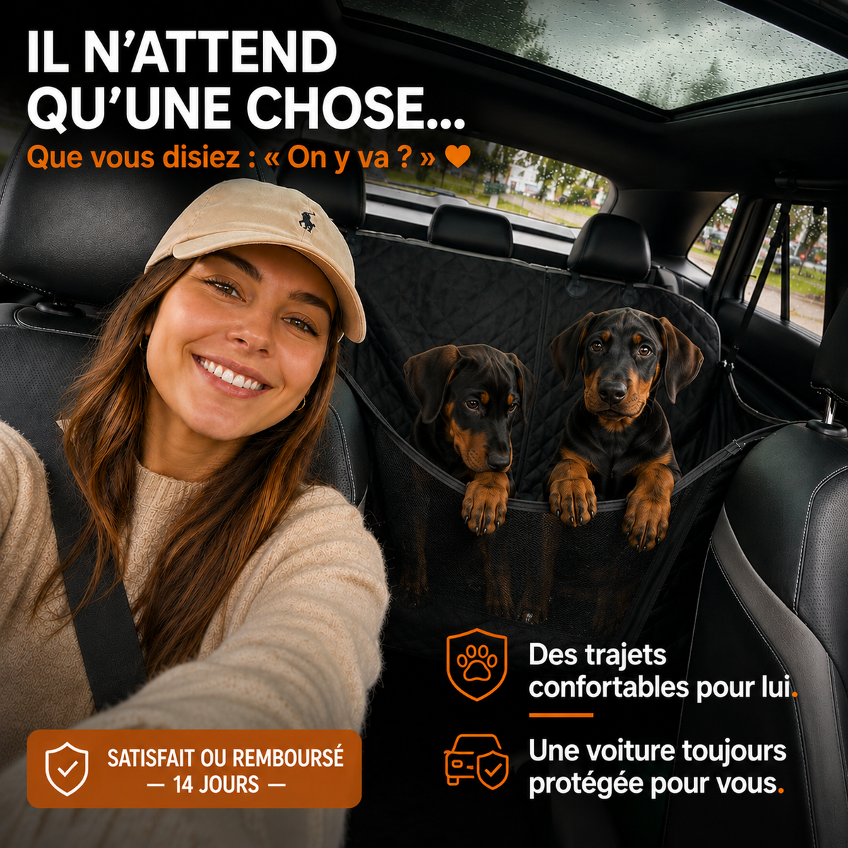 Housse de protection voiture pour chien - BaladeCanin+™ 🐶