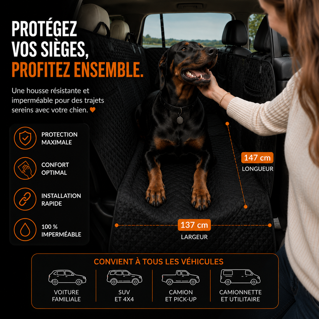 Housse de protection voiture pour chien - BaladeCanin+™ 🐶